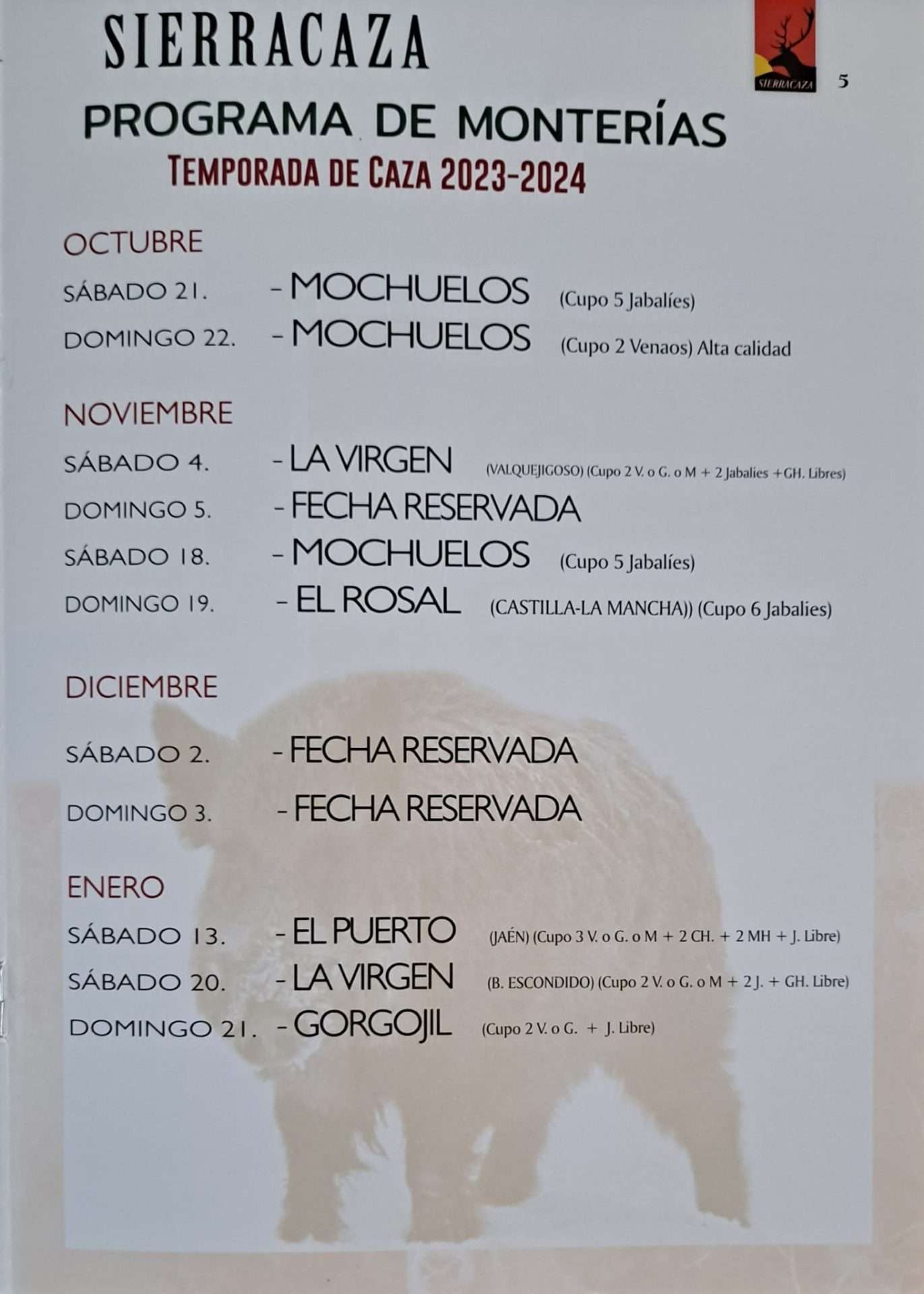 SierraCaza La Virgen