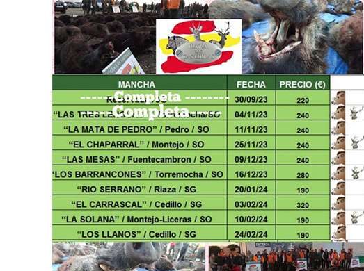 Caza Las Castillas montería Tres Leguas, completa